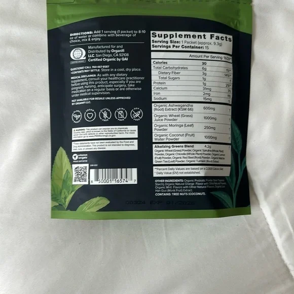 Organifi Green and Red Juice Travel Packets (15/bag, 60 total). 4 for $75 - Picture 4 of 6